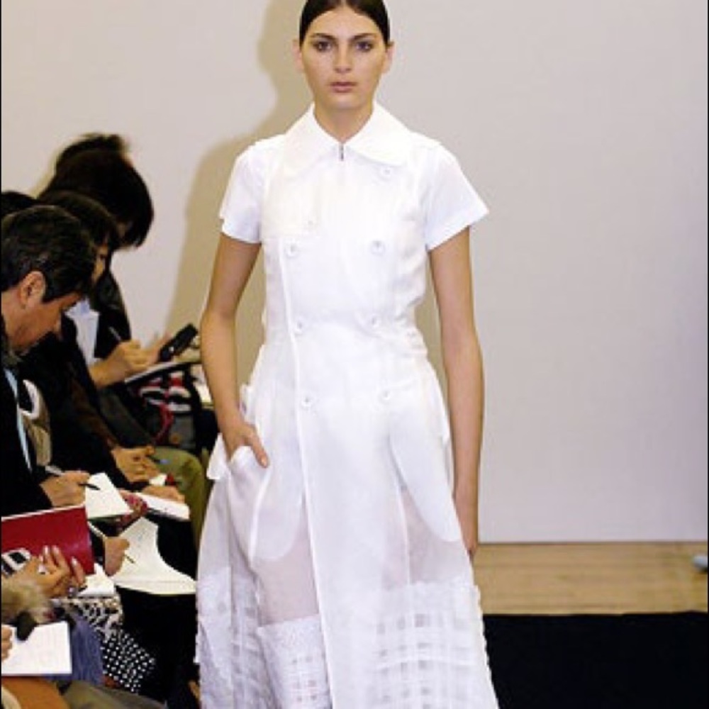 Comme des Garçon TAO linen trench dress M NWT - Picture 1 of 16
